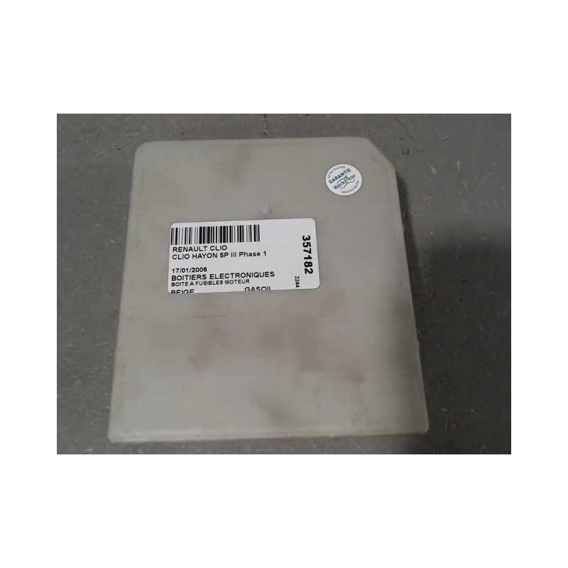 BOITE A FUSIBLES RENAULT CLIO III Phase 1 2005-2009