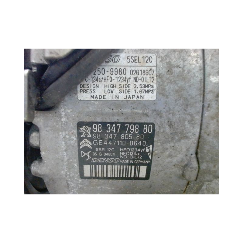COMPRESSEUR AIR CONDITIONNE CITROEN C3 AIRCR.