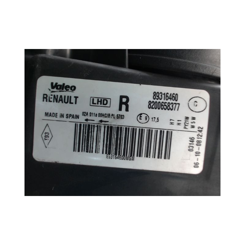 PHARE DROIT RENAULT MODUS