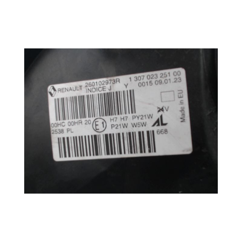 PHARE DROIT RENAULT MEGANE