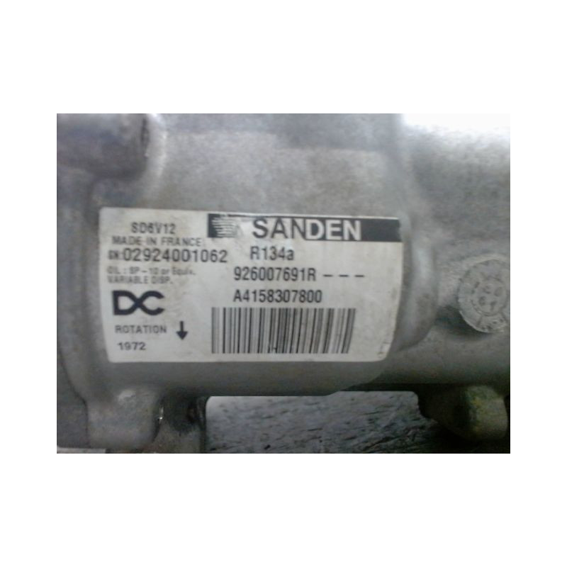 COMPRESSEUR AIR CONDITIONNE RENAULT KANGOO 2 PHASE 2 1.5 DCI - 8V