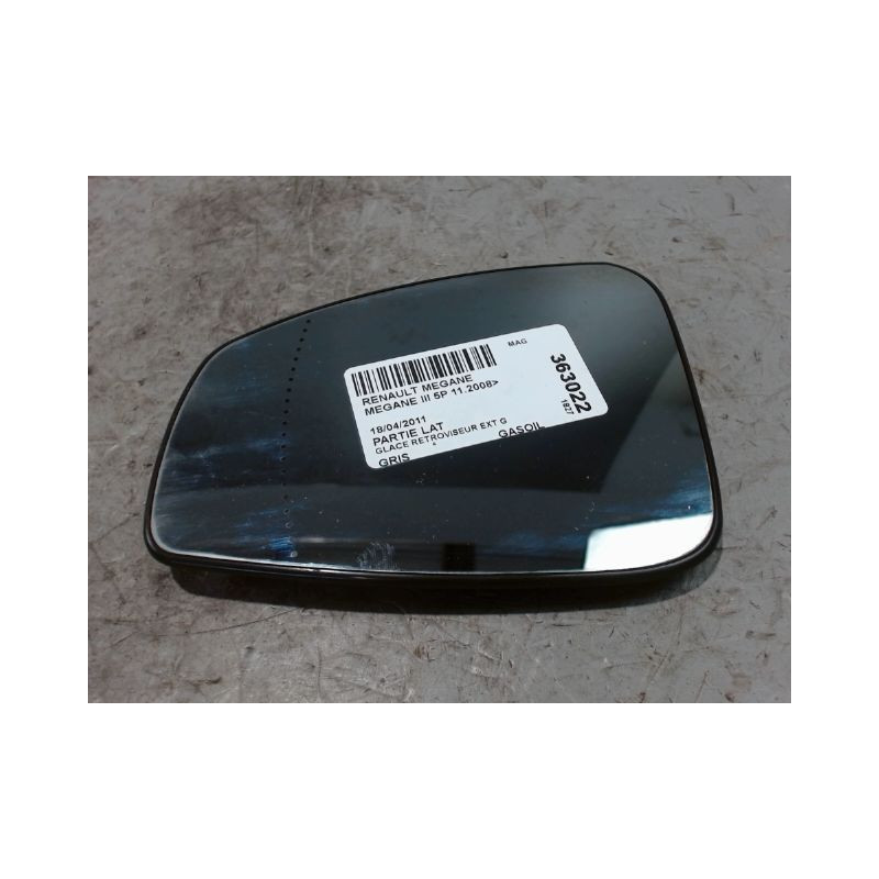 GLACE RETROVISEUR EXT G RENAULT MEGANE III 2008-