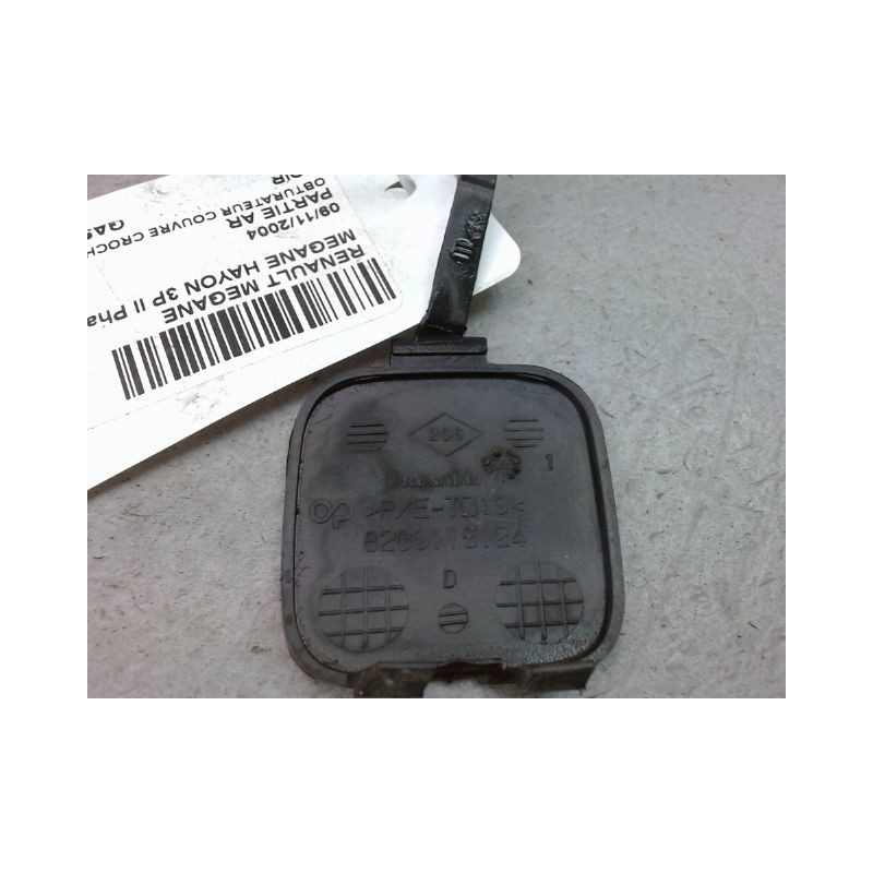 OBTURATEUR COUVRE CROCHET DE BOUCLIER AR RENAULT MEGANE II Phase 1 2002-2005