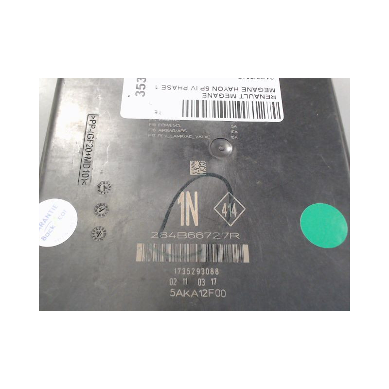 BOITE A FUSIBLES RENAULT MEGANE IV PHASE 1 2015-