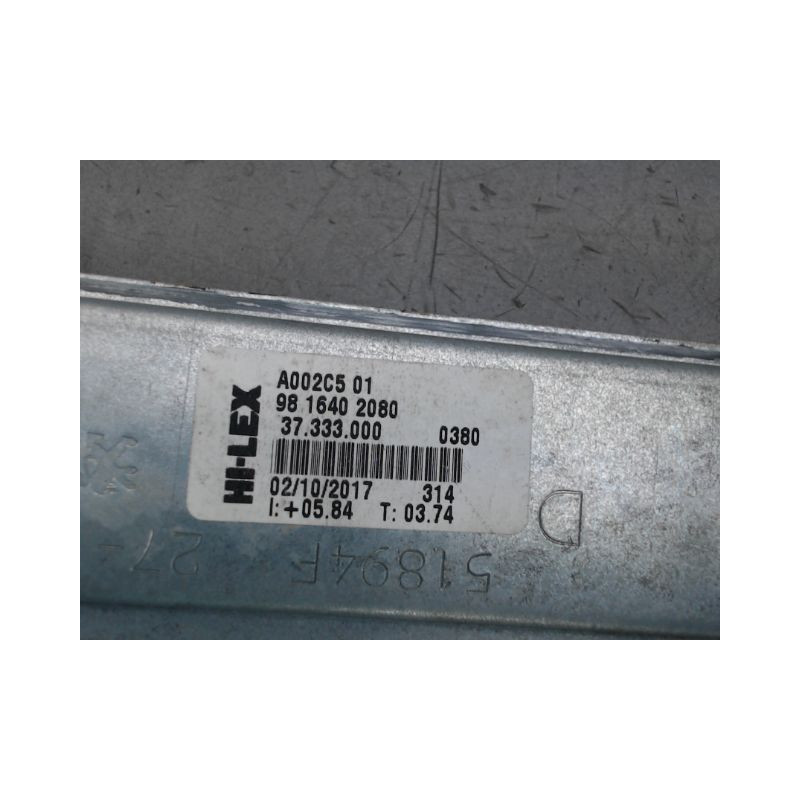 MECANISME LEVE-GLACE AVANT DROIT PEUGEOT 208
