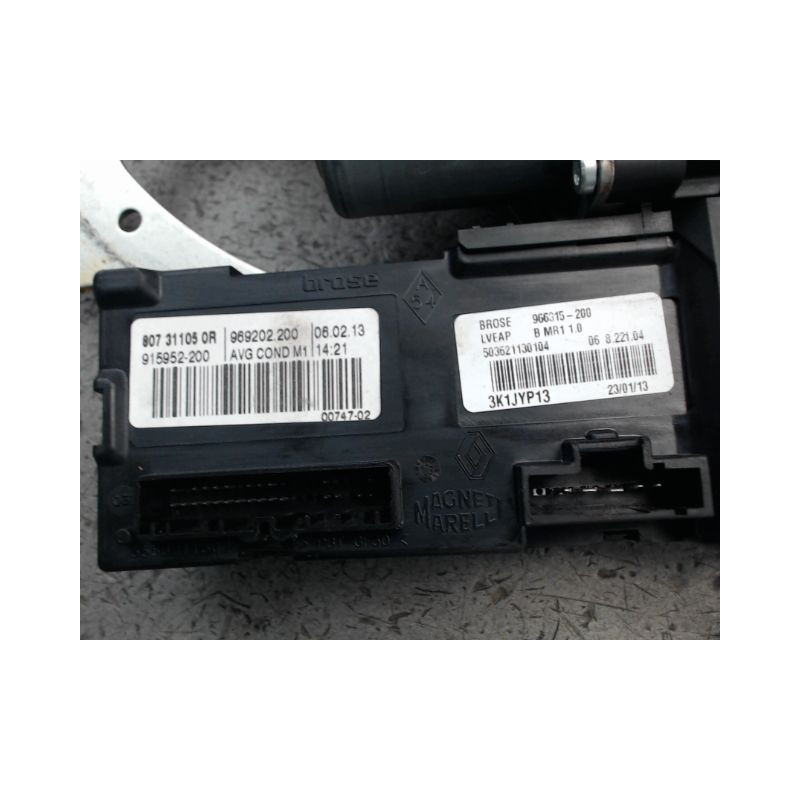 MECANISME LEVE-GLACE AVANT GAUCHE RENAULT MEGANE