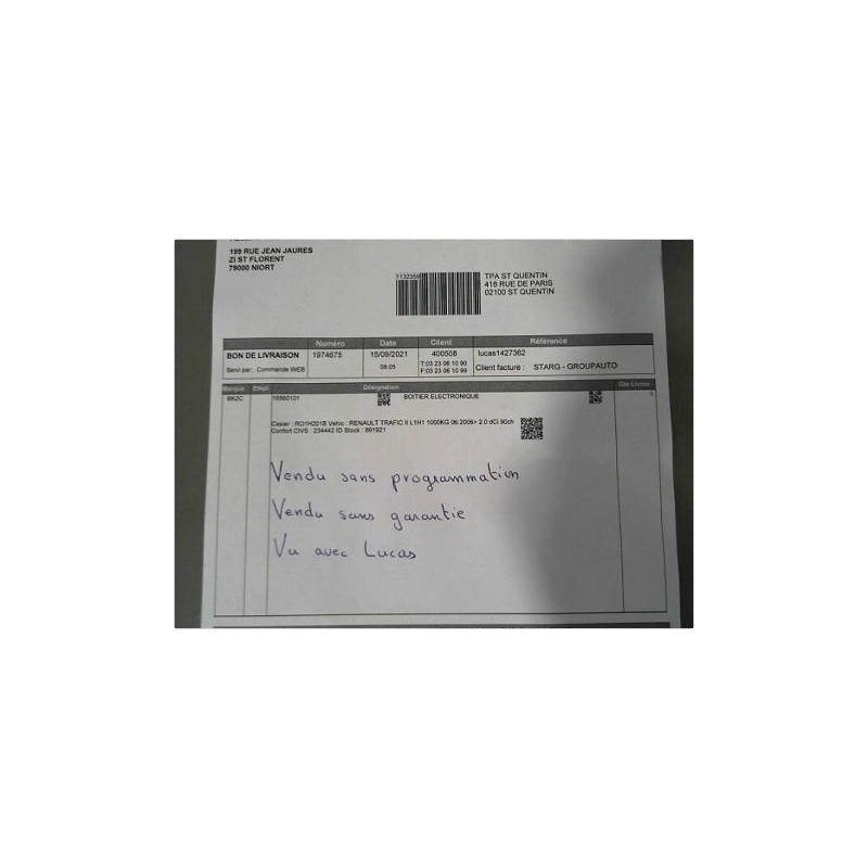 UNITE HYDRAULIQUE ABS RENAULT TRAFIC II L1H1 1000KG 2006-