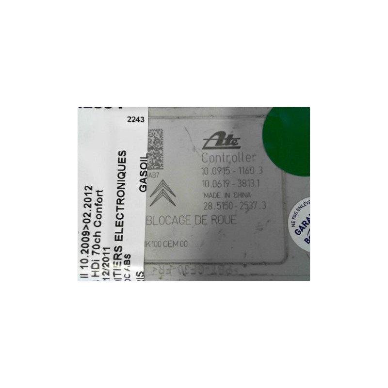 UNITE HYDRAULIQUE ABS CITROEN C3 II 2009-2012