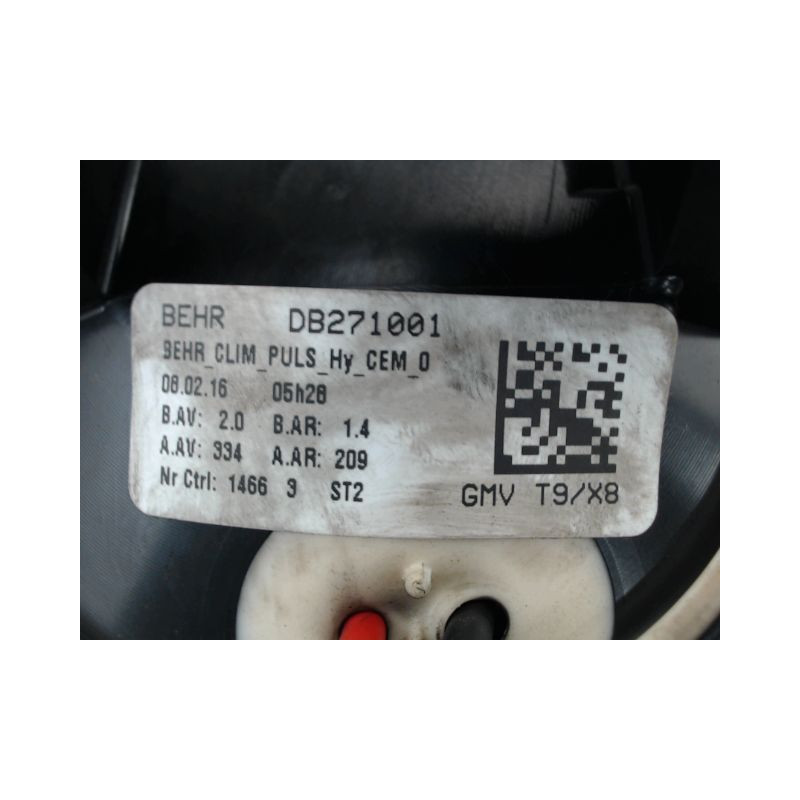 MOTEUR VENTILATEUR CHAUFFAGE PEUGEOT 308
