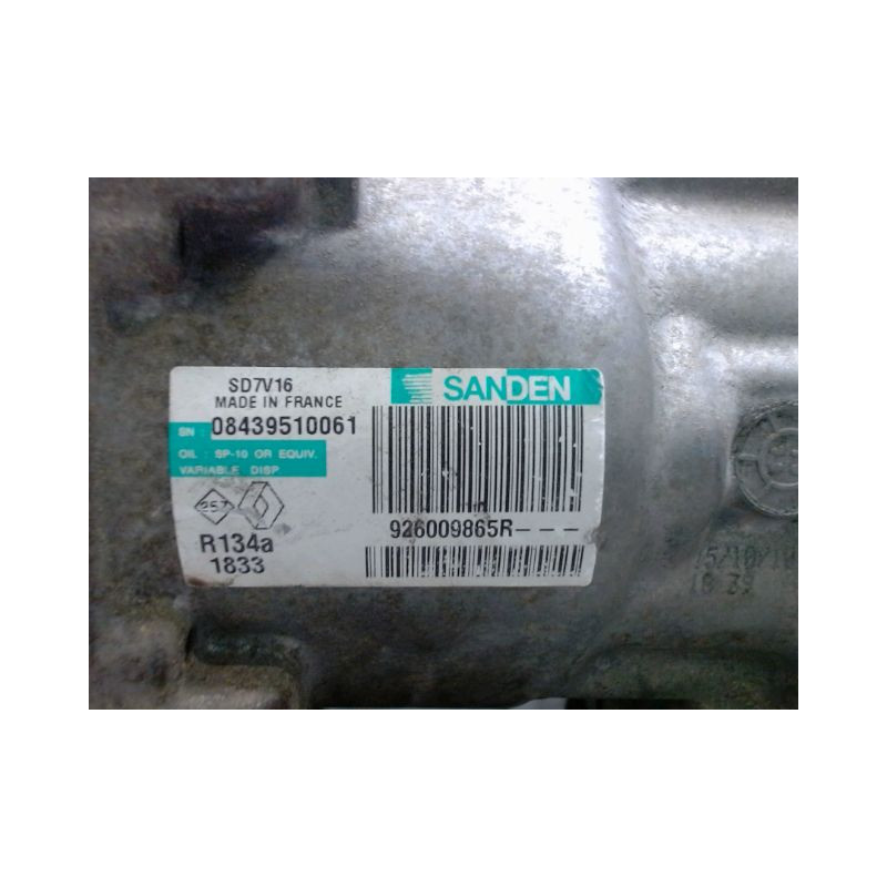 COMPRESSEUR AIR CONDITIONNE NISSAN QASHQAI 1 PHASE 2 1.5 DCI - 8V