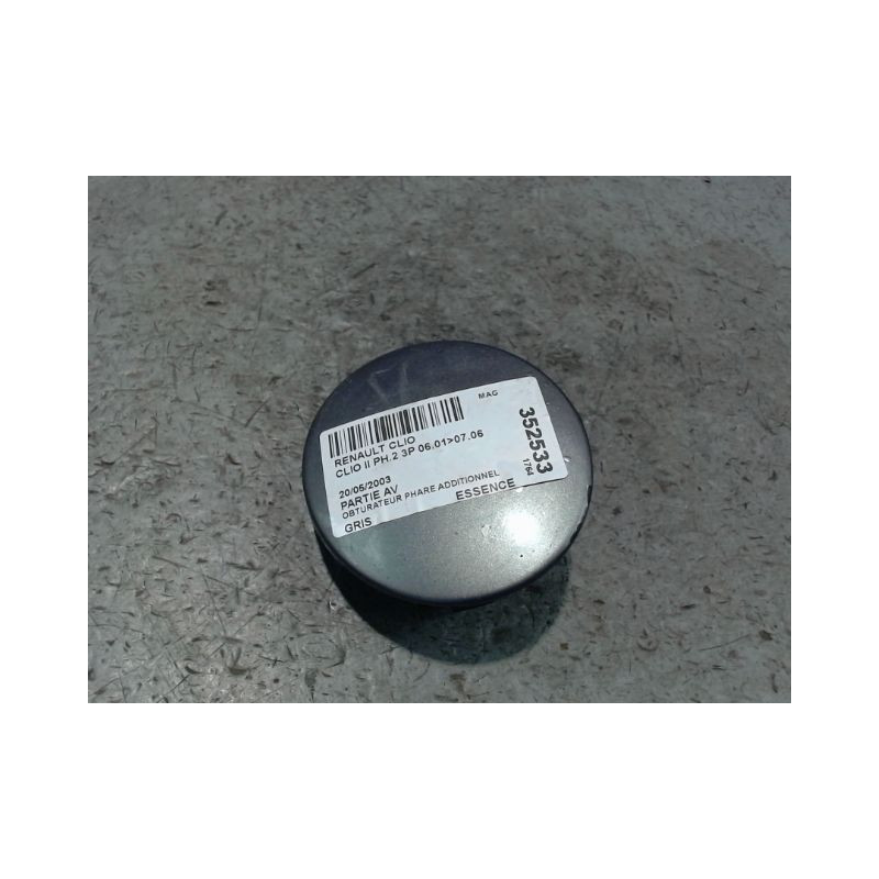OBTURATEUR PHARE ADDITIONNEL PARE-CHOC AVD RENAULT CLIO II PH.2 01-06
