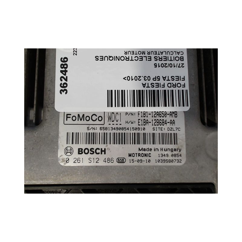 CALCULATEUR MOTEUR FORD FIESTA 2010-