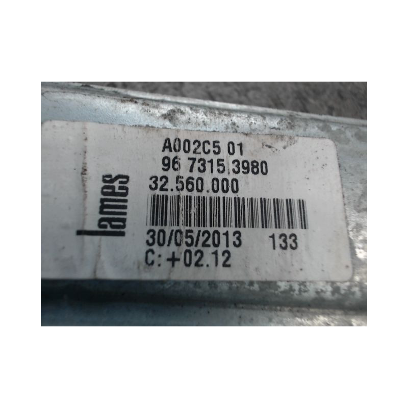 MECANISME LEVE-GLACE ARRIERE GAUCHE PEUGEOT 208