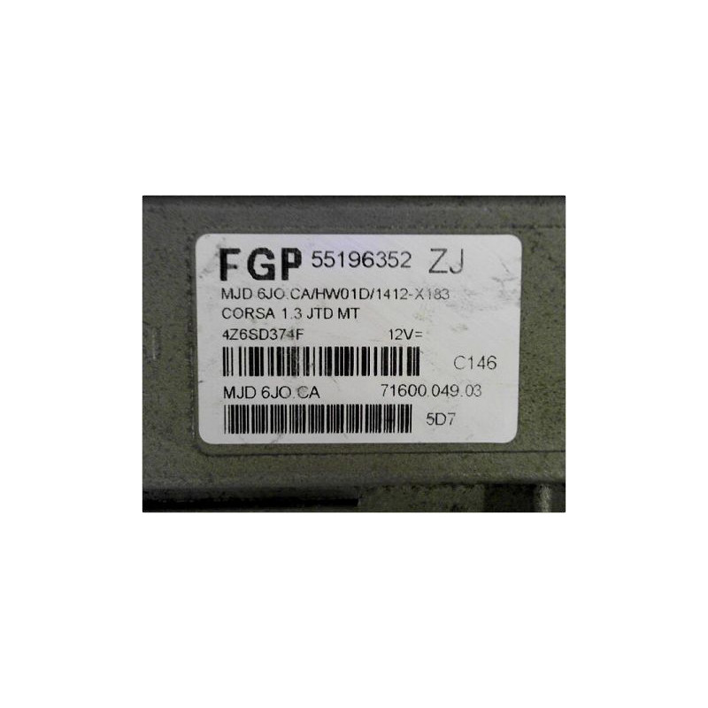 CALCULATEUR MOTEUR OPEL CORSA (C) 03-06